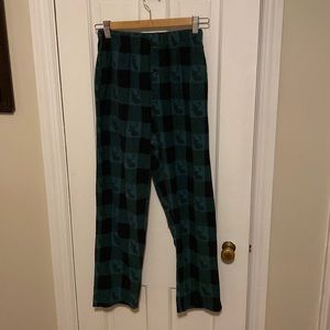 Green Buffalo Plaid Fleece Pants- 18